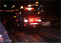 Santa gets an official escort in a fire truck
