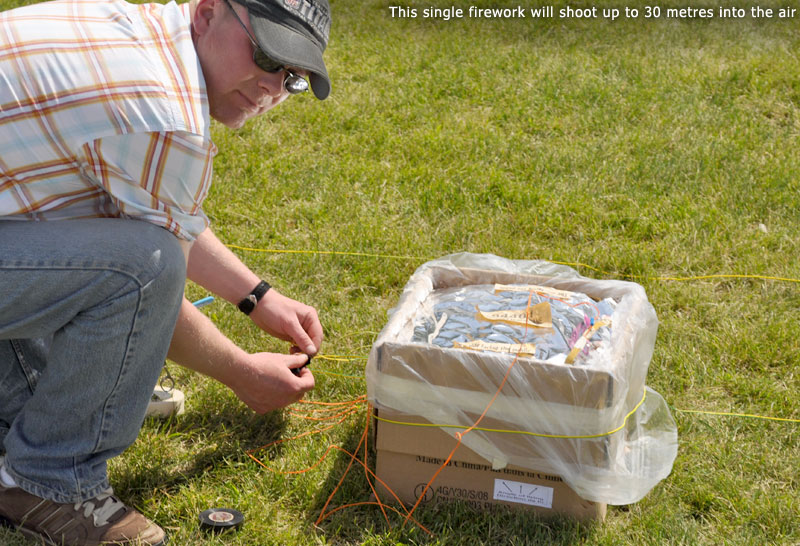 This single firework will shoot up over 30 metres into the air