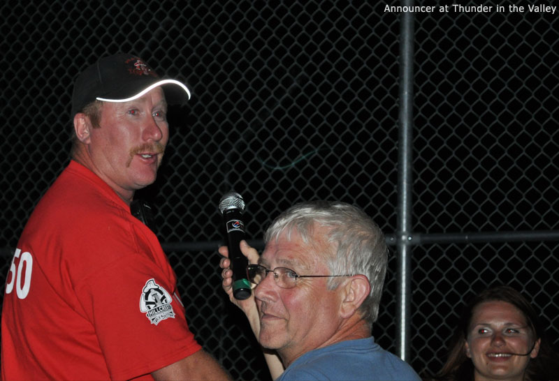 Announcer at Thunder in the Valley