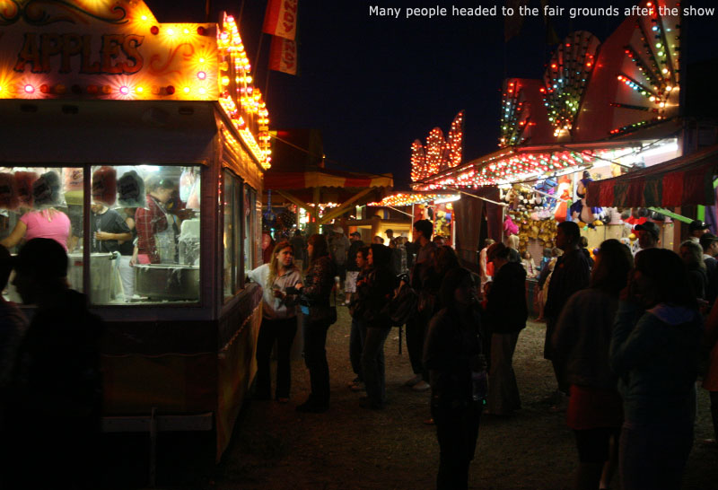 Many people headed to the fair grounds after the show