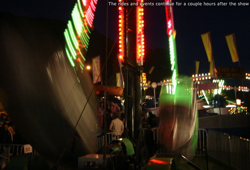 The rides and events continue for a couple hours after the show