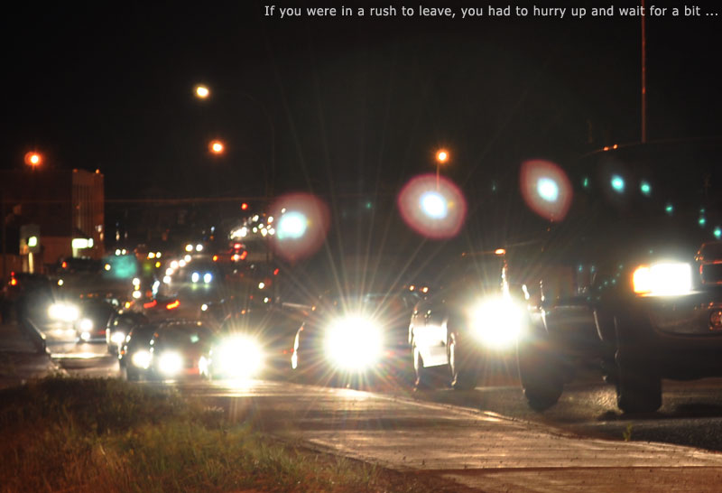 If you were in a rush to leave, you had to hurry up and wait for a bit ...