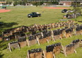 Hundreds of fireworks tubes lined up for the show at Thunder in the Valley