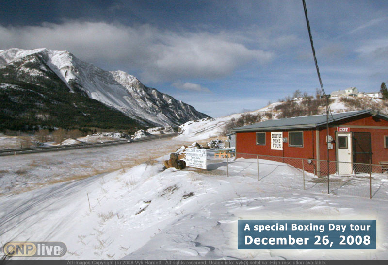 A special Boxing Day tour of the Bellevue Mine in the Crowsnest Pass