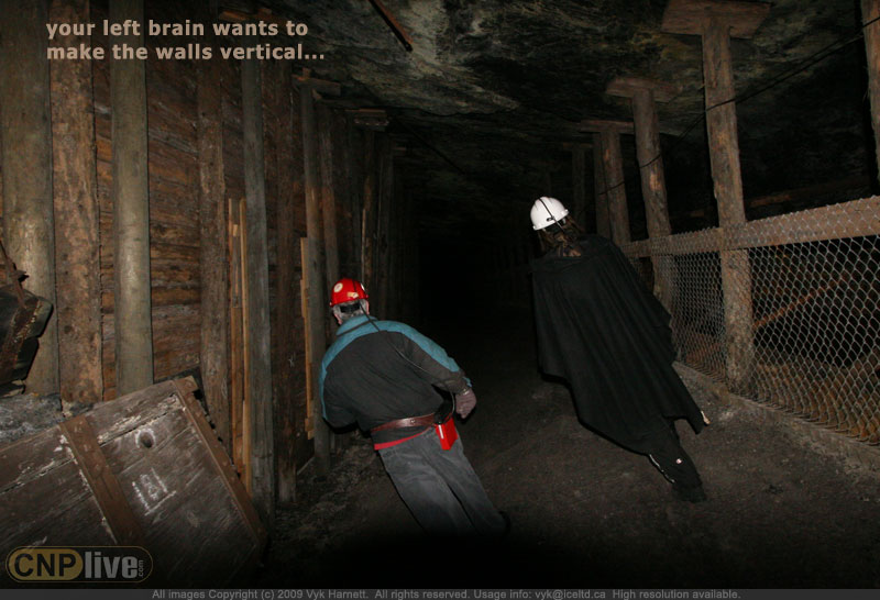 Your left brain wants to make the wall vertical