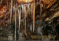 the icicles themselves take on the colour of the leeching minerals