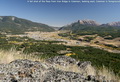 A fall shot of the Pass from Iron Ridge in Coleman; looking east; Coleman in foreground