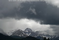 Stormy weather over the Flathead Range; Mt Parrish centre; looking south from Coleman, Alberta