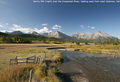 Sentry Mtn (right) over the Crowsnest River; looking west from west Coleman; Fall
