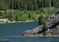 Rocky shorelines on Crowsnest Lake