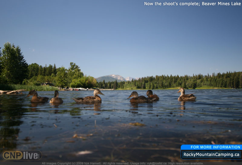 Now the shoot's complete; Beaver Mines Lake
