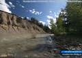 The rocky shoreline at Castle River Bridge consists of a wide variety of rock types
