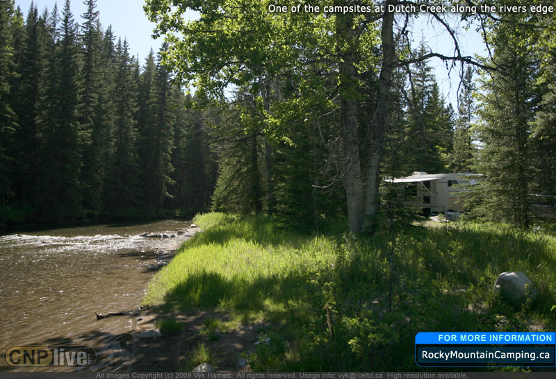 One of the campsites at Dutch Creek along the rivers edge