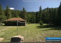 Recreational space around a camp shelter at Dutch Creek Campground