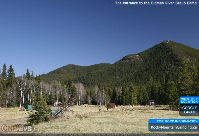 The entrance to the Oldman River Group Camp