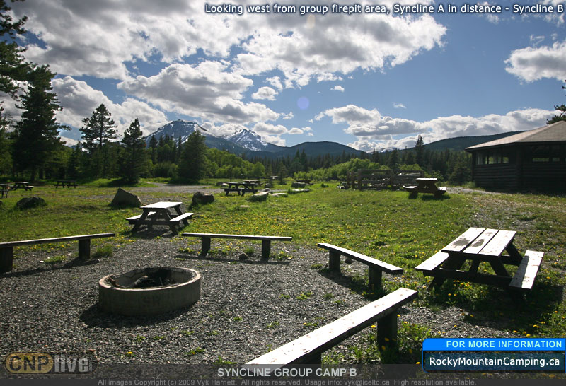 Looking west from the group firepit area, Syncline A in distance - Syncline B