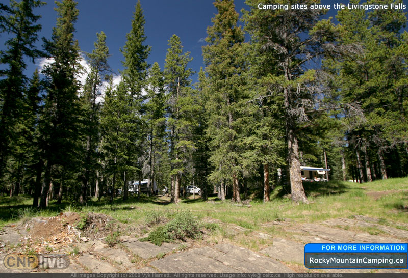 Camping sites above the Livingstone Falls