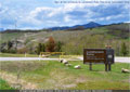 Sign at the entrance to Lundbreck Falls Provincial Recreation Area