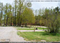 Camping spots in the lower area at Lundbreck Falls Campground