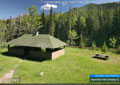 A group shelter by the river at Oldman River Provincial Recreation Area