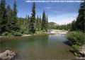 Looking north at the deep pool in Racehorse Creek at the campground