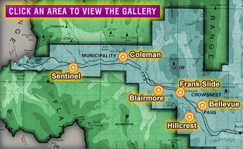 Gallery of areas in the Crowsnest Pass